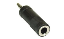 InLine 99303 кабельный разъем/переходник 3.5mm M 6.3mm F Черный