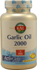 Растительные экстракты и настойки KAL Garlic Oil 2000 --  Чесночное масло 2000-250 Капсул