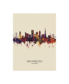 Trademark Global michael Tompsett San Francisco California Skyline Portrait III Canvas Art - 19.5