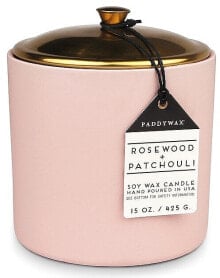 Duftkerze Rosenholz und Patschuli 3 Dochte - Paddywax Hygge Ceramic Candle Blush Rosewood & Patchouli