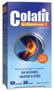 Коллаген Aurovitas Colafite (Pure Collagen) with Vitamin C Комплекс из колафита (чистого коллагена) и витамина С для здоровья суставов 60 шт