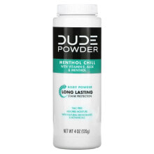 Дезодоранты Dude Products, Пудра, пудра для тела, ментоловый холод, 4 унции (120 г)