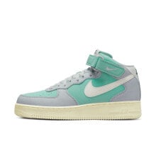 [DQ8766-002] Mens Nike Air Force 1 Mid '07 LX 'Grey Fog Enamel Green'