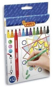 Фломастеры для рисования для детей jovi Double-sided markers 12 colors (199954)
