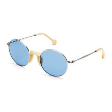 Мужские солнцезащитные очки мужские солнечные очки золотистые круглые Hally & Son HS658S01