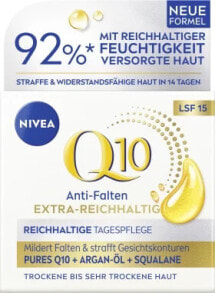 Anti Falten Gesichtscreme Q10 extra reichhaltig LSF 15, 50 ml