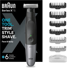 Braun Series X XT5300 Beard Trimmer/Body Groomer/Electric Shaver Men's Hair Trimmer Professional, 6 Attachments for Face and Body, Charging Station, Valentine's Day Gift for Him
