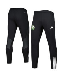 adidas men's Black Portland Timbers 2023 On-Field Team Crest AEROREADY Training Pants