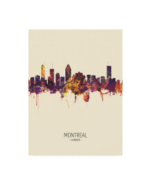 Trademark Global michael Tompsett Montreal Canada Skyline Portrait III Canvas Art - 27