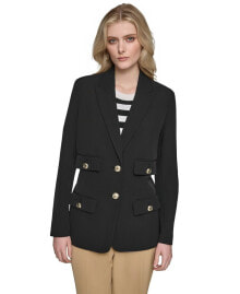 Купить женские куртки KARL LAGERFELD: Karl Lagerfeld Women's Two-Button Notched-Collar Blazer