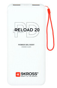 SKROSS RELOAD 20 PD - White - Digital camera - MP3/MP4 - Mobile phone/Smartphone - Tablet - Rectangle - 20000 mAh - USB - 74 Wh