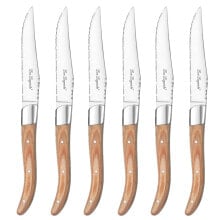 Meat Knife Set Lou Laguiole Louis Wood 23 x 2 x 1 cm Metal 6 Units