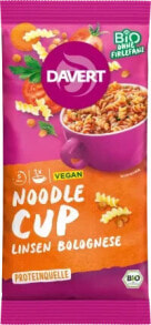 Fertiggericht, Noodle Cup mit Linsen Bolognese, 65 g