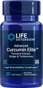 Растительные экстракты и настойки Life Extension Advanced Curcumin Elite Turmeric Extract Ginger & Turmerones -шенствованный экстракт куркумина   с куркумой, имбирем и турмеронами - 30 капсул-