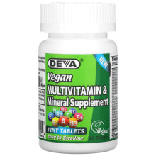 Витаминно-минеральные комплексы Дева, мультивитаминная и минеральная добавка в мини-таблетках, для веганов, 90 таблеток