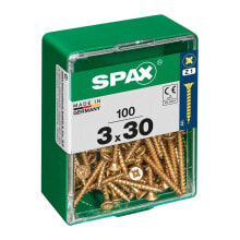 SPAX Yellox 3.0x30 mm Flat Head Wood Screw 100 Units