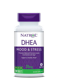 Витамины и БАДы для нервной системы natrol DHEA  ДГЭА 25 мг для поддержки спокойствия и хорошего настроения 25 мг 180 таблеток
