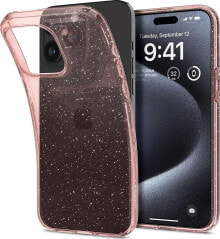 Spigen Liquid Crystal Glitter, rose quartz - iPhone 15 Pro