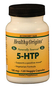 Витамины и БАДы для нервной системы healthy Origins Natural 5-HTP Пищевая добавка с 5-гидрокситритофаном для выработки серотонина 100 мг 120 капсул