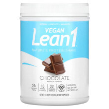 Растительный протеин Lean1, Nature's Protein Shake, протеиновый коктейль, шоколадный вкус, 672 г (1,5 фунта)