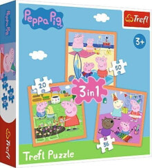 Детские развивающие пазлы trefl Puzzle 3w1 Pomysłowa Świnka Peppa 34852