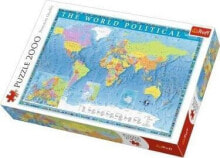 Детские развивающие пазлы пазл Trefl 2000 деталей Политическая карта мира