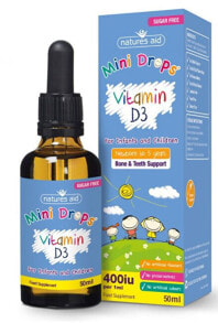 Витамин D natures Aid Витамин D3 капли для детей (400 МЕ) - 50 мл