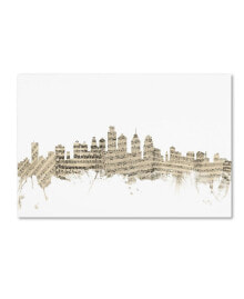 Trademark Global michael Tompsett 'Philadelphia Skyline Sheet Music' Canvas Art - 22