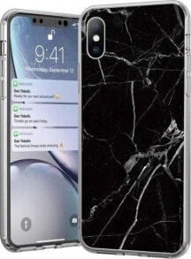 Wozinsky Wozinsky Marble żelowe etui pokrowiec marmur Samsung Galaxy A31 czarny