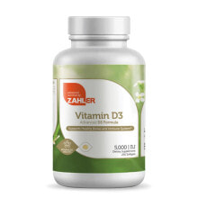 Витамин Д Zahler Vitamin D3 Витамин D3 - 5000 МЕ - 250 гелевых капсул