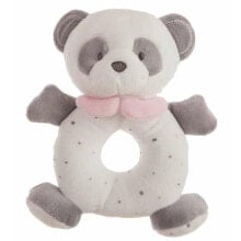 Rattle Cuddly Toy Panda bear Pink 20 cm