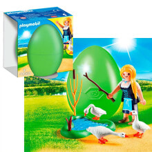 Children's play sets and figures made of wood pLAYMOBIL Maiden With Geese