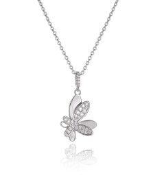 Купить кулоны и подвески Classicharms: Classicharms pave Butterfly Pendant Necklace