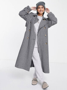 Женские пальто aSOS DESIGN smart heritage check oversized coat
