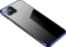 Hurtel Clear Color case żelowy pokrowiec etui z metaliczną ramką Samsung Galaxy S21+ 5G (S21 Plus 5G) niebieski