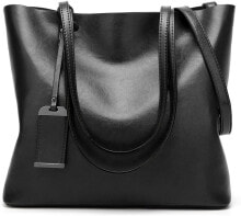 Тоут Женская сумка тоут кожаная коричневая Kris Anna Coolives Women's PU Leather Shopper Bag with Shoulder Strap Shoulder Bag Bucket Handbag for Women Disposable