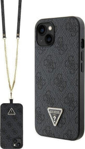 Guess Etui Guess GUHCP13MP4TDSCPK Apple iPhone 13 hardcase Crossbody 4G Metal Logo czarny/black