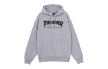 Thrasher Skate Mag Logo 基础字母加绒连帽卫衣 美版 冬季 男女同款 浅灰色 / Худи Thrasher Skate 113103/GY