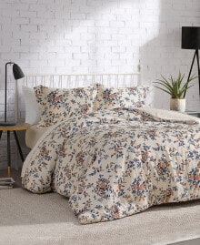 Lucky Brand garden Bouquet Reversible Microfiber 3-Pc. Duvet Cover Set, Full/Queen