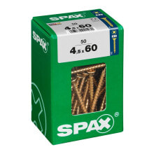 SPAX Yellox 4.5x60 mm Flat Head Wood Screw 50 Units