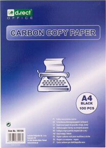 Канцелярские наборы для школы d.Rect Carbon paper black A4 a'100 D.RECT