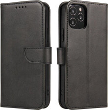 Hurtel Magnet Case elegancki futerał etui pokrowiec z klapką i funkcją podstawki Poco M4 Pro 5G czarny