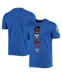 Купить синие мужские футболки и майки Pro Standard: Men's Joel Embiid Royal Philadelphia 76ers Caricature T-shirt