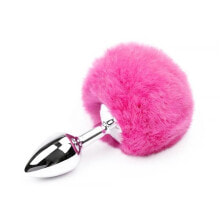Плаг или анальная пробка AFTERDARK Butt Plug with Pompon Pink Size S
