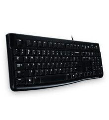 Клавиатуры logitech K120 клавиатура USB Греческий Черный 920-002490
