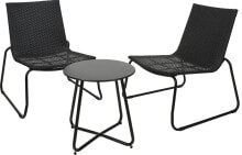 Купить товары для туризма и отдыха на природе GreenGarden®: GreenGarden® Kopenhagen Rattan Garten- & Balkonmöbel-Set 3-tlg. schwarz