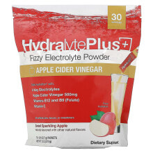 Hydralyte Plus+, Fizzy Electrolyte Powder, Sweet Sparkling Apple, 30 Packets, 0.24 oz (7 g) Each