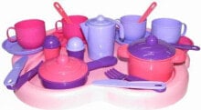 Игрушечная еда и посуда для девочек Wader Polesie A set of dishes &quot;Janina&quot; with a tray for 4 people - 54937 POLESIE