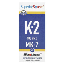 Vitamin K-2, 100 mcg, 60 MicroLingual® Instant Dissolve Tablets