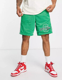 Купить мужские шорты The Couture Club: The Couture Club co-ord mesh varsity shorts in green with racer print